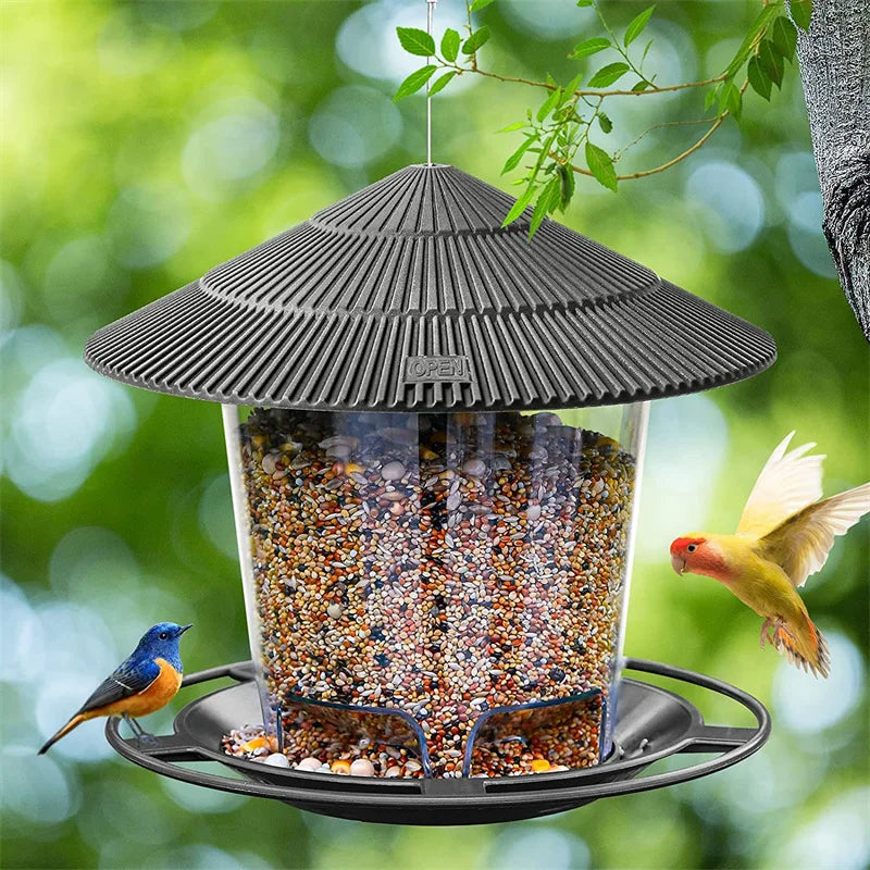 Outdoor Bird Feeder with Multiple Holes