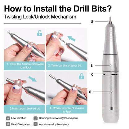 45000RPM Electric Portable Nail Drill Machine