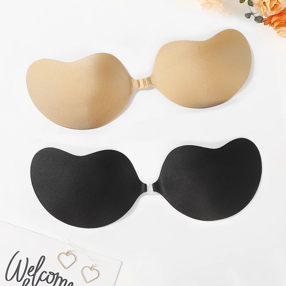 Adhesive push up bra